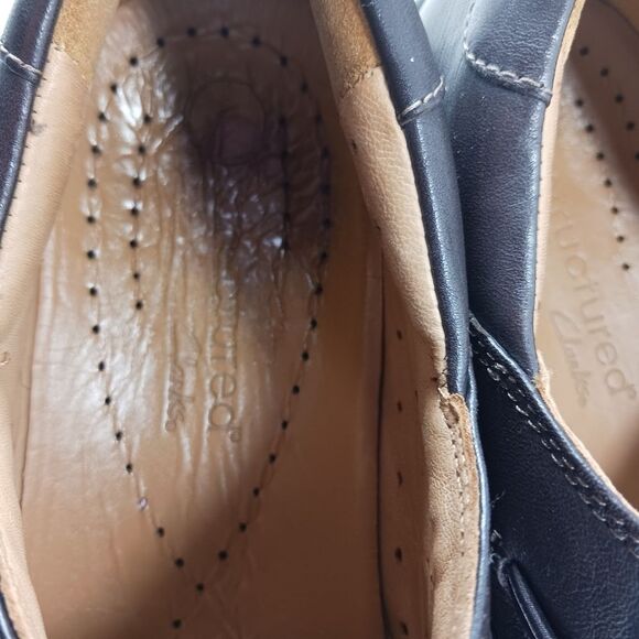Clarks Unstructured Brown Slip- ons,with Leather Uppers. Woman's size 10........ - Picture 12 of 15
